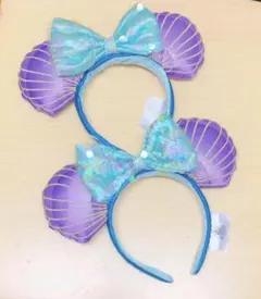 【海外ディズニー限定版】新品 リトルマーメイド30周年アリエルカチューシャ ２点