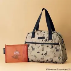 リンネル4月号付録　ムーミン×SM2 コラボ　ボストンバッグとメッシュポーチ