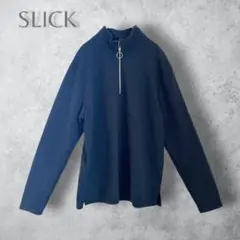 【SLICK スリック】　ハーフジップ　長袖カットソー　ブラック　1 メンズのサムネイル