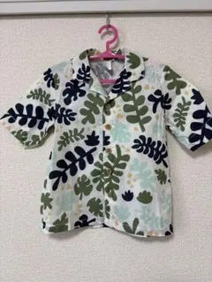 H&M 葉っぱ柄 シャツ 2Y