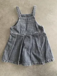 【COMME CA DU MODE】 デニムオーバーオールワンピース 90cm