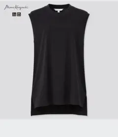 【XL/黒】マメクロゴウチ エアリズムコットンオーバーサイズT ノースリーブ