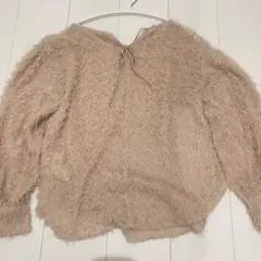 NOLLEY’S sophi シャギーニット ベージュ ラメ入りふわふわ ニット