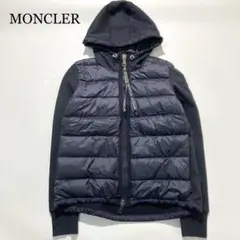 【極美品】MONCLER カーディガン ダウン 切替 ネイビー XS