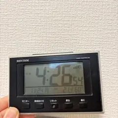 RHYTHM デジタル置時計 温度表示付き