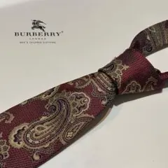 BURBERRY バーガンディ ペイズリー ネクタイ ※値下げ希望受付致します！