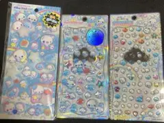 【匿名配送】ピカプニシール ジュエルプチドロップ ぷくぷくあわわちゃん 3点