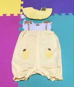 【petit main】カバーオール・スタイセット レモン