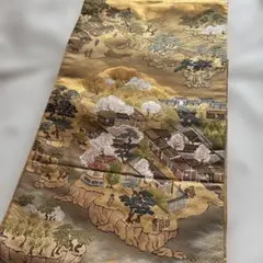 衝立より取り外し】京都名所 西陣織 金箔画 浮世絵風 日本画 伝統工芸