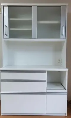 ニトリ リガーレ 組み合わせ　キッチンボード 食器棚 ホワイト 幅140ｃｍ　UV塗装 食器棚 中古家具 店頭引取歓迎 R5016) 組み合わせキッチンボード-リガーレ - 【楽天市場】ニトリ 家具