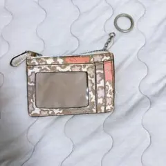 COACH 花柄 コインケース キーリング付き