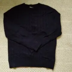 ORIHICA GARAGE ネイビー ケーブル編みニット