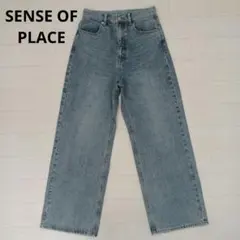 SENSE OF PLACE ワイドデニムパンツ ジーンズ ライトブルー Sのサムネイル