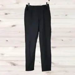 A1386 anyFAM カジュアルパンツ ズボン(2) 黒 無地 綿