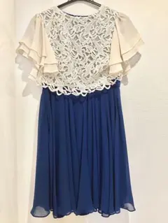 ストロベリーフィールズ STRAWBERRY-FIELDS ドレス　ネイビーS