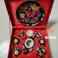 中国台湾茶器セット 花柄 陶磁器