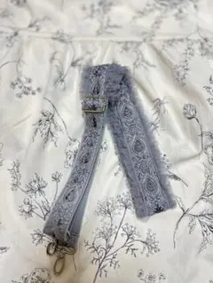 インド刺繍リボンとフリルのスマホショルダー