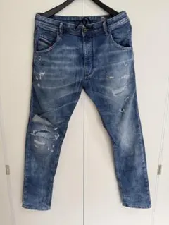 DIESEL ダメージ加工 ブルーデニム スリムフィット【値引き不可】