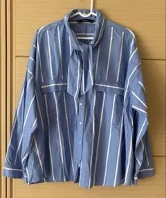 ZARA ストライプシャツ　Ｌサイズ
