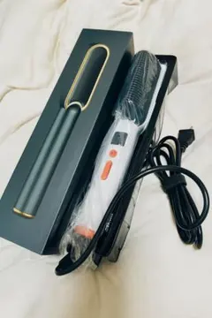 【新品】電動ストレートブラシ 時短ヘアアイロン　サラサラ髪に◎