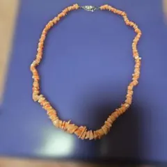 珊瑚様ネックレス オレンジピンク
