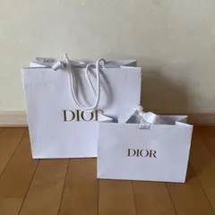 DIOR ホワイトショップ袋 大小セット