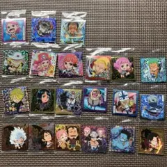 ワンピースウエハースシールシークレット7枚 とレア、スーパーレア37枚
