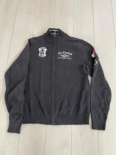 HILFIGER ダークグレー ジップアップジャケット