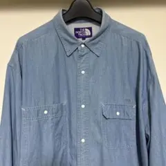 パープルレーベル　Indigo Chambray Work Shirt