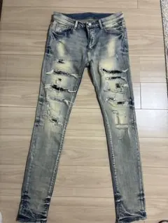 mnml ダメージ加工 スキニーデニム