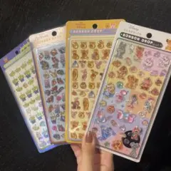 ボンボンドロップシールミニ　ディズニー　クラシック　プーさん　ズートピアなど4枚のサムネイル