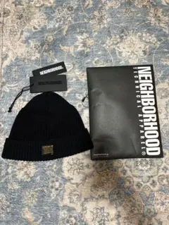 NEIGHBORHOOD ブラック ニット帽 NEIGHBORHOOD ネイバーフッド 23AW JP BEANIE 232FUNH-HT01