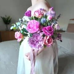 ブーケ　アーティシャルフラワー　ブートニア　結婚式　前撮り　ウェディング ブーケ アーティシャルフラワー ブートニア 結婚式 前撮り