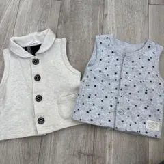 星柄ベビーベスト2点セット