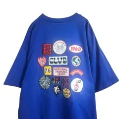 3*番様 GROCERY&DELICATESSEN Tシャツ ブルー M ワッペのサムネイル