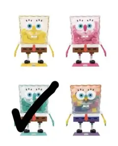 スポンジボブ　キューブ入りフィギュア3体セット