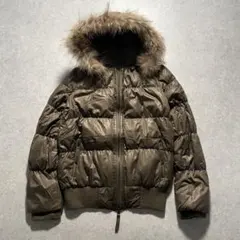 Y2K ラクーンファー ダウンジャケット グランジ 平成ギャル 白ギャル n2b