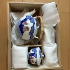 香蘭社　急須と蓋付き茶器　木箱入り 高級希少デザイン　高砂