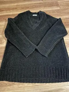 美品 エイトン ATON 日本製 ハイゲージ ウール タートルネック ニット 青 ATON(エイトン) タートルネックニット7054534 7054534 グレー