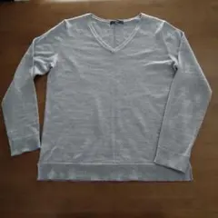 ☆初出展☆ COMME CA ISM グレー Vネック 長袖春ニット