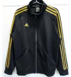 美品 アディダス ジャージ ブラック 3ライン Oサイズ