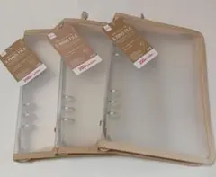 6リングファイル　A5 ベージュ　3セット　シール帳