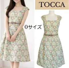 TOCCA　トッカ　花柄　刺繍　ワンピース　春色　フラワー　膝丈　フレア