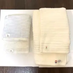 今治大判バスタオル　フェイスタオル4点セット　白、ブルー　新品未使用品