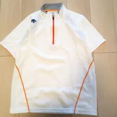 新品DESCENTE メンズ ゴルフシャツ ホワイトM612番