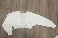 EGOIST ホワイト クロップドスウェット