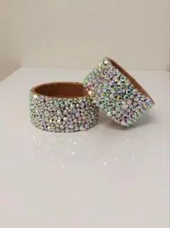 ▲【k9プレミアムガラス】3cm 社交ダンス 腕輪 ブレスレット ベリーダンス