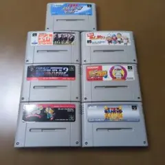 【ジャンク】SFCソフト 7枚セット パワプロ/首都高バトル2 他 清掃済