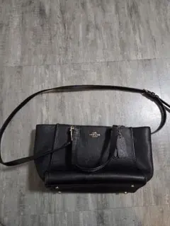 COACH ブラック レザー ハンドバッグ