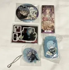 呪術廻戦 真人 原作缶,絵札缶,アクリルフィギュア,きゃらとりあ 5点セット